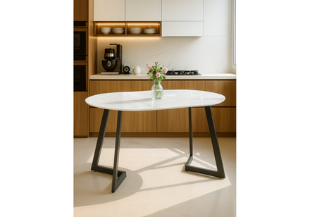 Стол стеклянный Woodville Алингсос белый, белая шагрень