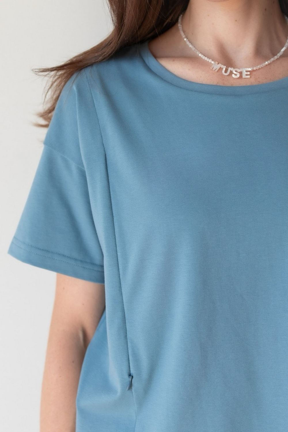 Футболка оверсайз, Пыльно-голубой