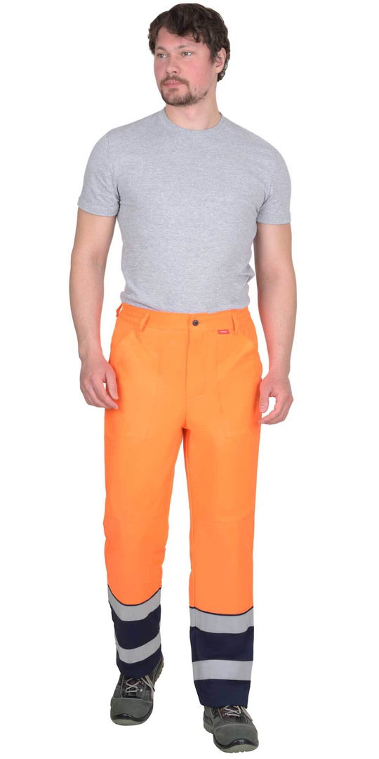 Брюки "Терминал-3-РОСС" оранжевые с т.синим (ЧЗ)