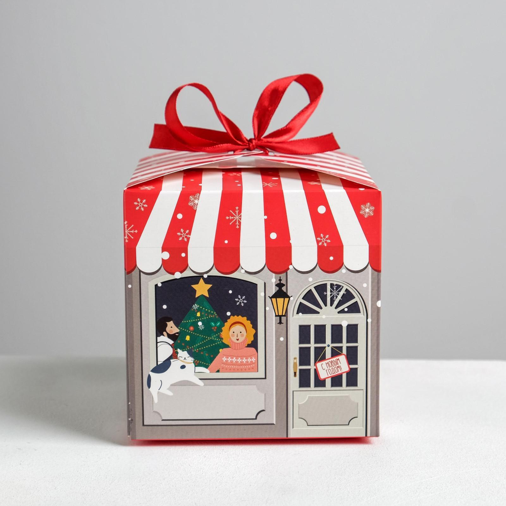 Коробка новогодняя складная «Волшебного Нового года», 12 х 12 х 12 см, Новый год, 5017516