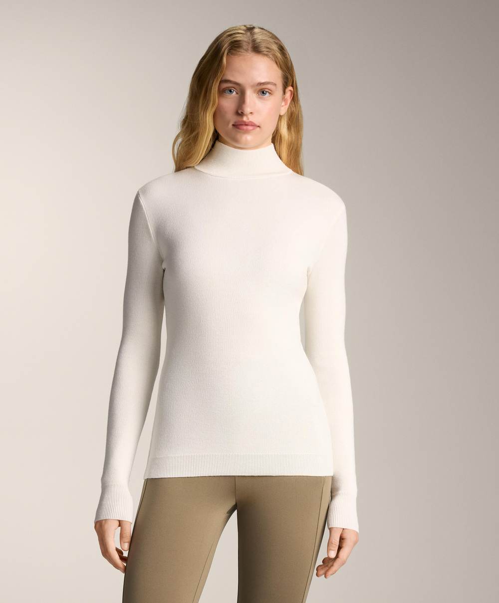 Oysho Термофутболка Base Layer с 10% кашемира, экрю