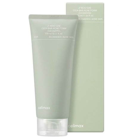 Нежная очищающая пенка с BHA-кислотой и центеллой Celimax Ji Woo Gae Cica BHA Acne Foam Cleansing, 150мл