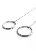 Серьги-протяжки с кольцом 20 мм