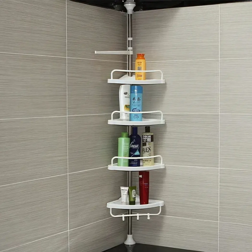 Полка для ванны угловая телескопическая, 4 полки 3,2м