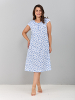 Ночная сорочка С-007/белый-букетик