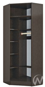 Шкаф угловой с зеркалом Спальня Эрика (венге/дуб молочный)