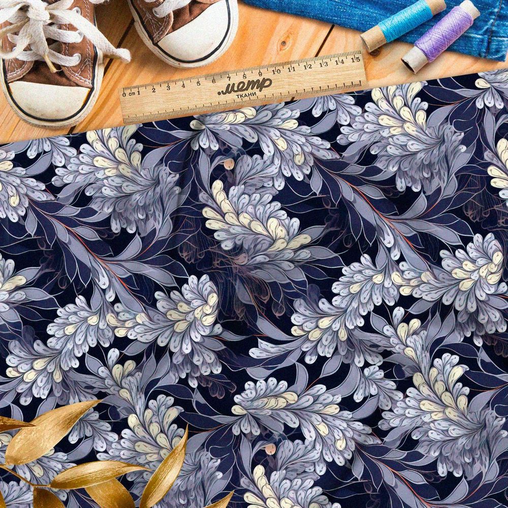 Ткань премиум атлас ночная изгородь