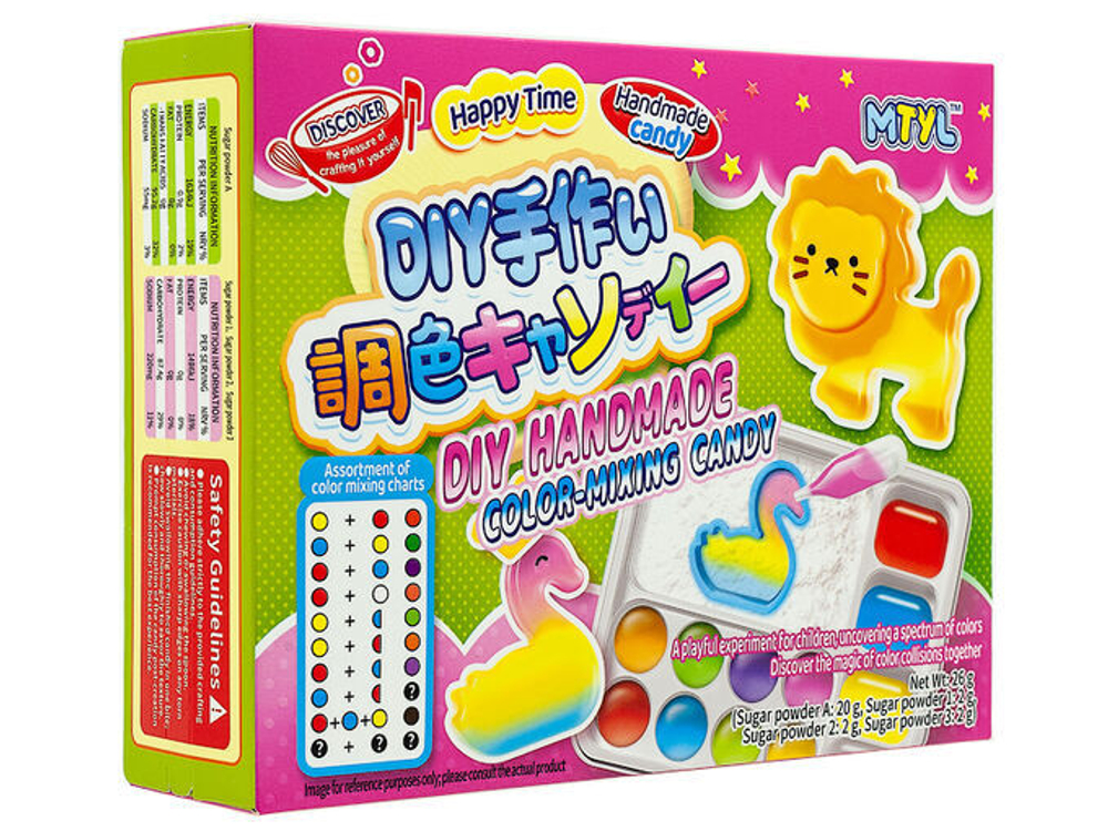 Конфета жевательная Сделай сам Color-mixing candy Разноцветные конфеты Guangdong 26г