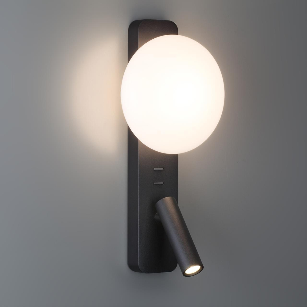 7048/5WL HIGHTECH ODL25 409 металл/акрил черный Настенный светильник IP20 LED 1*5W + 1*3W CRI&gt;90 ALBERGO