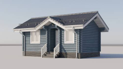 Проект Дома 30 кв. м из бруса Д-38