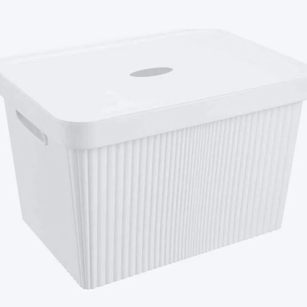 Корзина для хранения с крышкой «VELVET», цвет белый, 38*27*24.9см / 20л✦