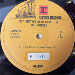 Винтажная виниловая пластинка LP Frank Zappa The Mothers Just Another Band From L.A. (Japan 1972) (No Obi)