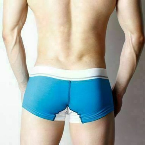 Мужские трусы боксеры с мультяшкой синие Superbody Cartoon Bear Blue Boxer