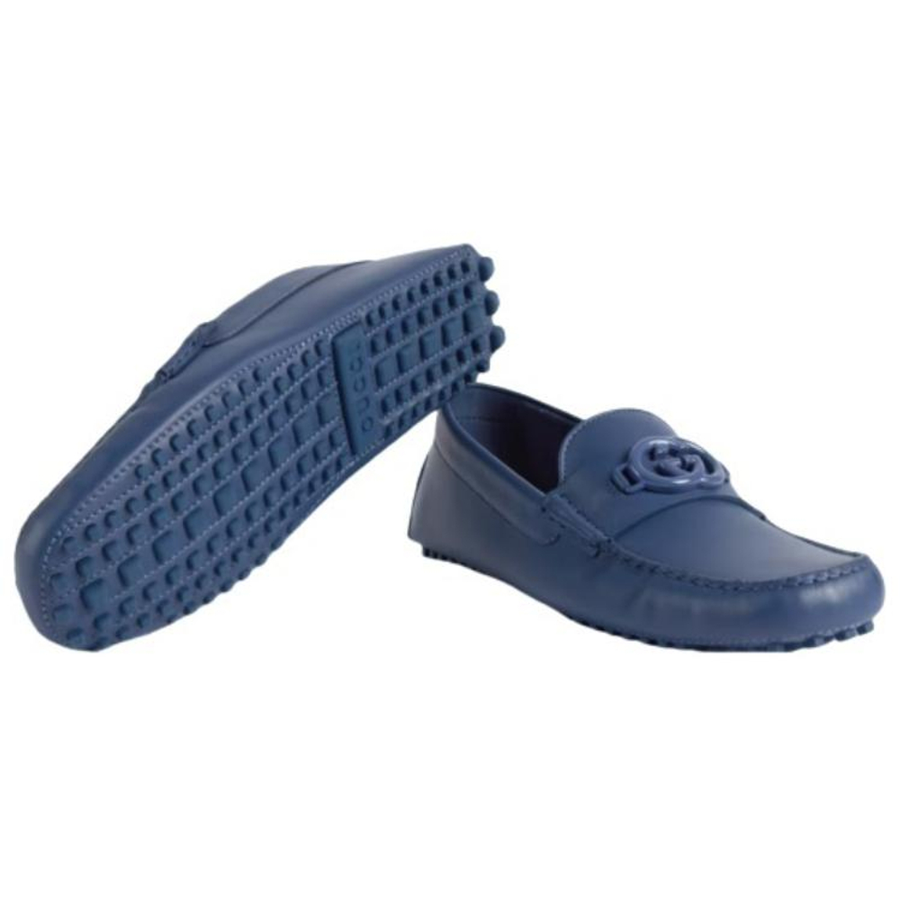 Gucci Driver "Interlocking G - Washed Indigo"