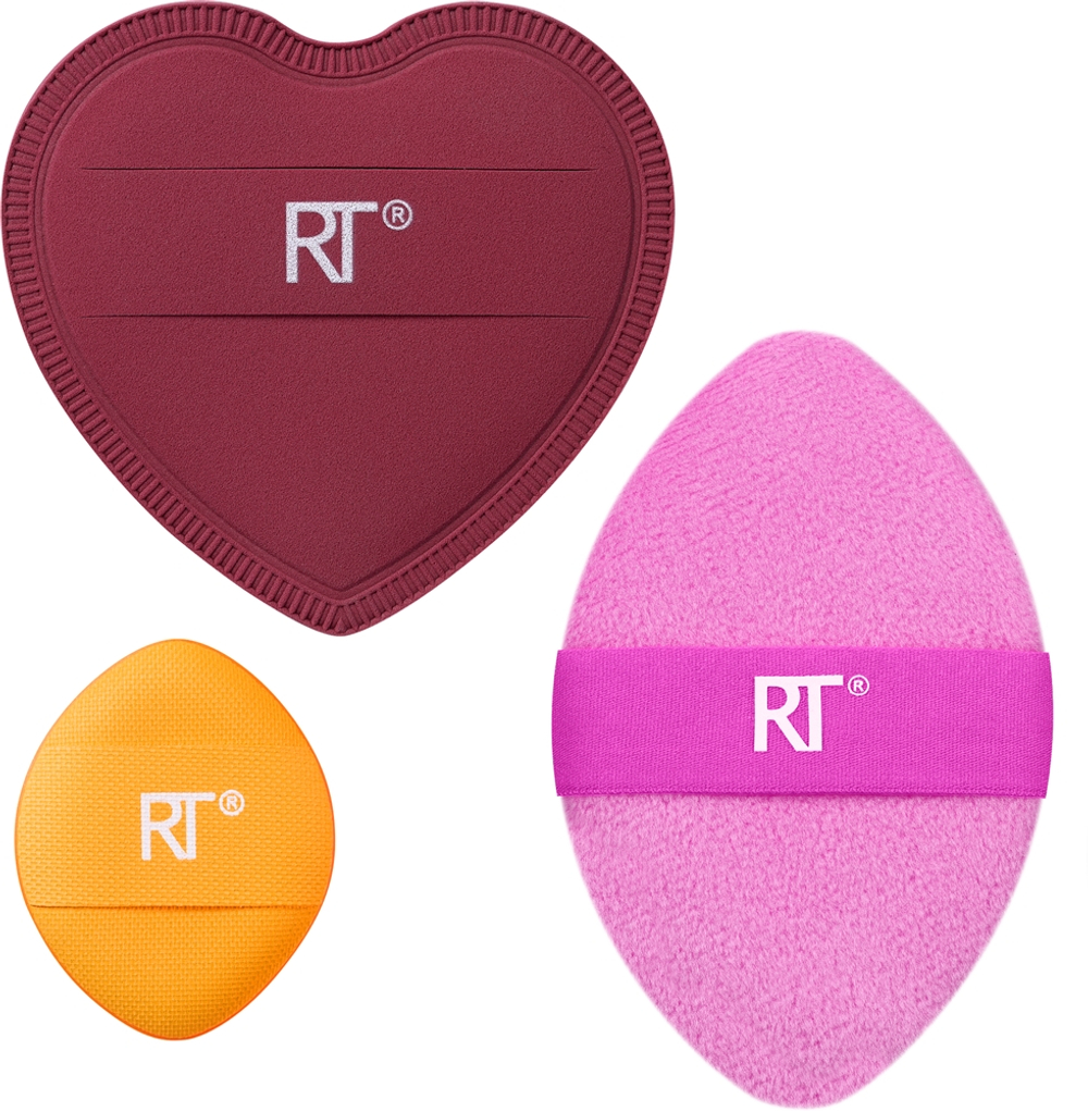 Real Techniques Matte + Merry Puff Trio - Кисть для макияжа, 3 szt.