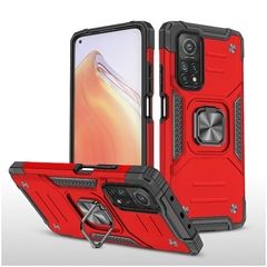 Противоударный чехол Strong Armour Case с кольцом для Xiaomi Redmi Note 11 Pro (версия Global) (Красный)