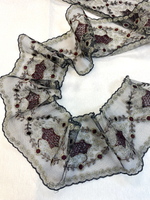 кружево на сетке вышивка шелк/хлопок (Франция) ш-7,5 см цена за 1м