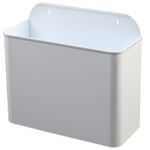 Контейнер для мусора настенный без крышки 11 л. нерж. сталь NOFER 14098.2.W белый