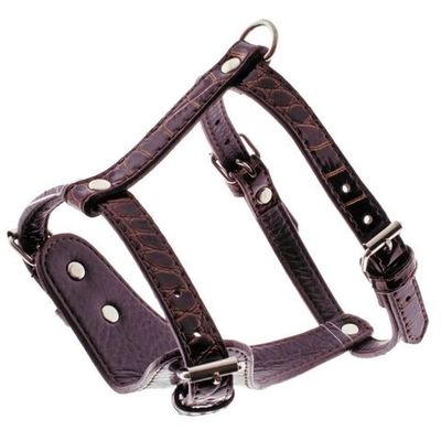 Шлейка DEZZIE для собак S (шея 35-45, грудь 51-61см), шоколадная