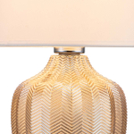 Настольный светильник 1х40Вт E27, стекло/ткань, янтарный