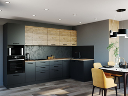 Кухонный гарнитур угловой Изумруд 2200х1600 столешница 26 мм