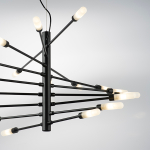 733187 Люстра RAGNO 18х40W G9 ЧЕРНЫЙ МАТОВЫЙ