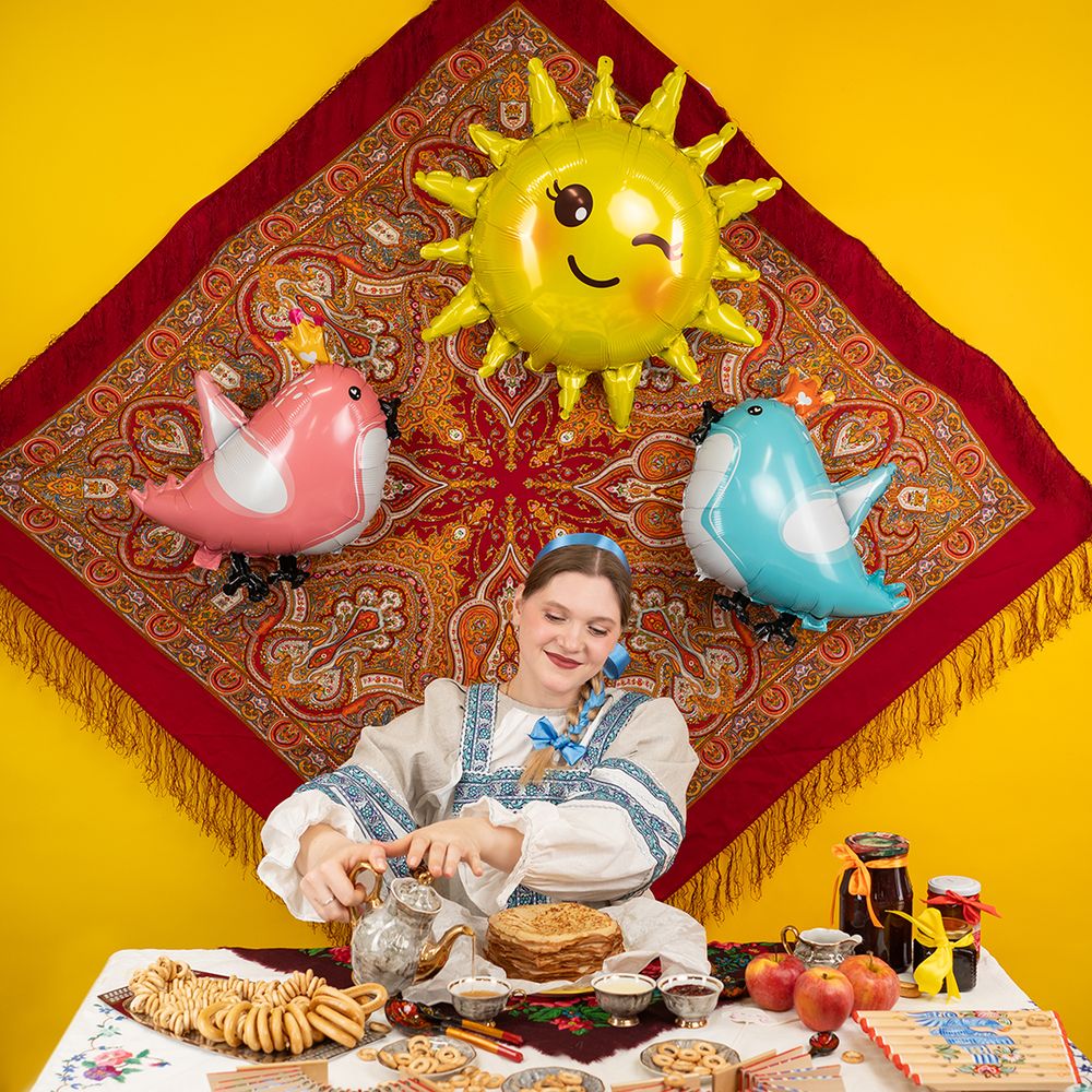 Шар (31''/79 см) Фигура, Солнце, 1 шт.