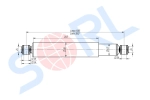 Амортизатор подв. перед/зад для ГАЗ 3302 (масл.) 220/360, O/O 16/16 (3302-2905006) (SORL)