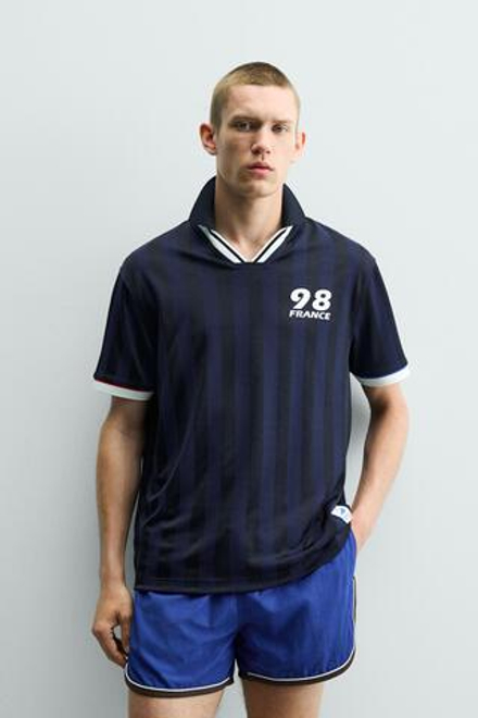 ZARA ТЕХНИЧЕСКОЕ ПОЛО ФРАНЦИЯ 98 FIFA WORLD CUP™ FIFA CLASSICS, МОРСКОЙ СИНИЙ