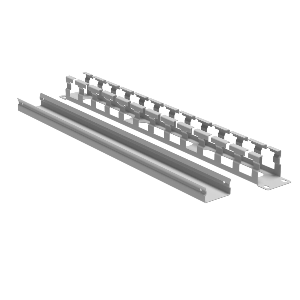 Кабельный органайзер с крышкой и отверстиями 1U, глубина 40 мм, для 19" IT-корпусов, RAL9005