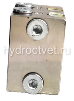 VSL4-D - Питатель для двухлинейных систем смазки с рабочим давлением 400 бар, количество выходов 4, максимальная доза 5 мл/цикл, с фиксированным винтом