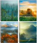 Тетрадь общая 96 листов на металлическом гребне "Красивые пейзажи"