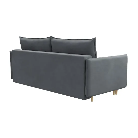 СКАНДИ Диван тканевый прямой светло-серый