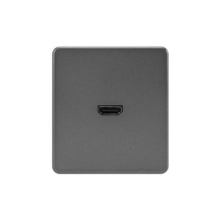 Розетка ROUND HDMI с/у титан KRANZ