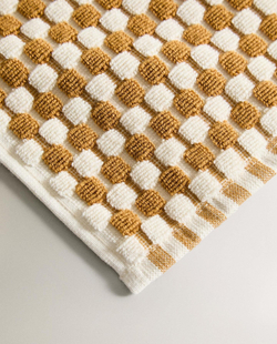 Zara Home - Хлопковое банное полотенце со структурой, желтый, 30х50 см