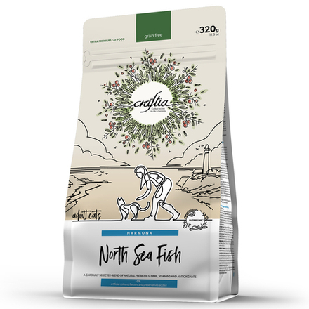 Сухой корм CRAFTIA HARMONA для взрослых кошек из рыбы северного моря 320 г