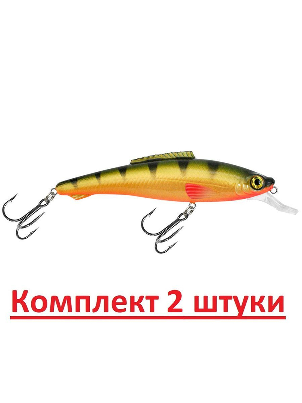 Воблер Минноу ЛЕШИЙ 110mm, цвет 048 (окунь), 1 штука