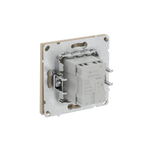 Выключатель двухклавишный с подсветкой, KANT, ванильный марципан