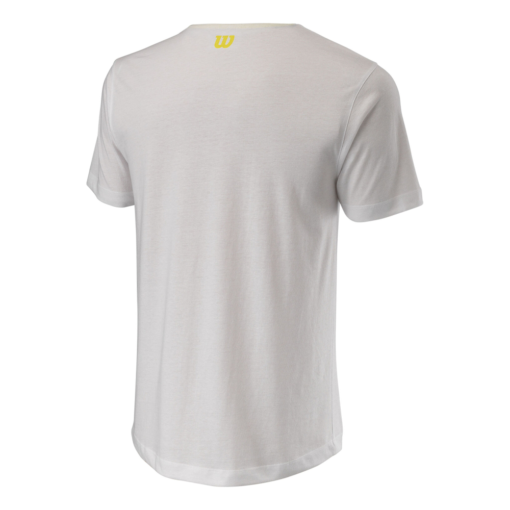 Мужское теннисное поло Wilson Stacked Tech T-Shirt Men - White, Multicoloured