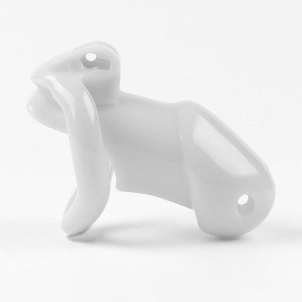 Белый мужской пояс верности «Оки-Чпоки» (Цвет: белый)