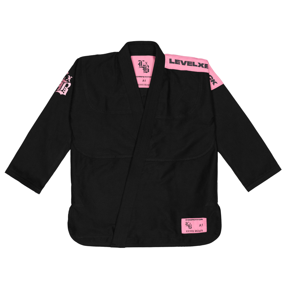 Кимоно Level x Black Pink Competitor - Black