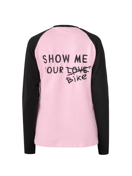 Лонгслив SHOW ME YOUR BIKE, розовый