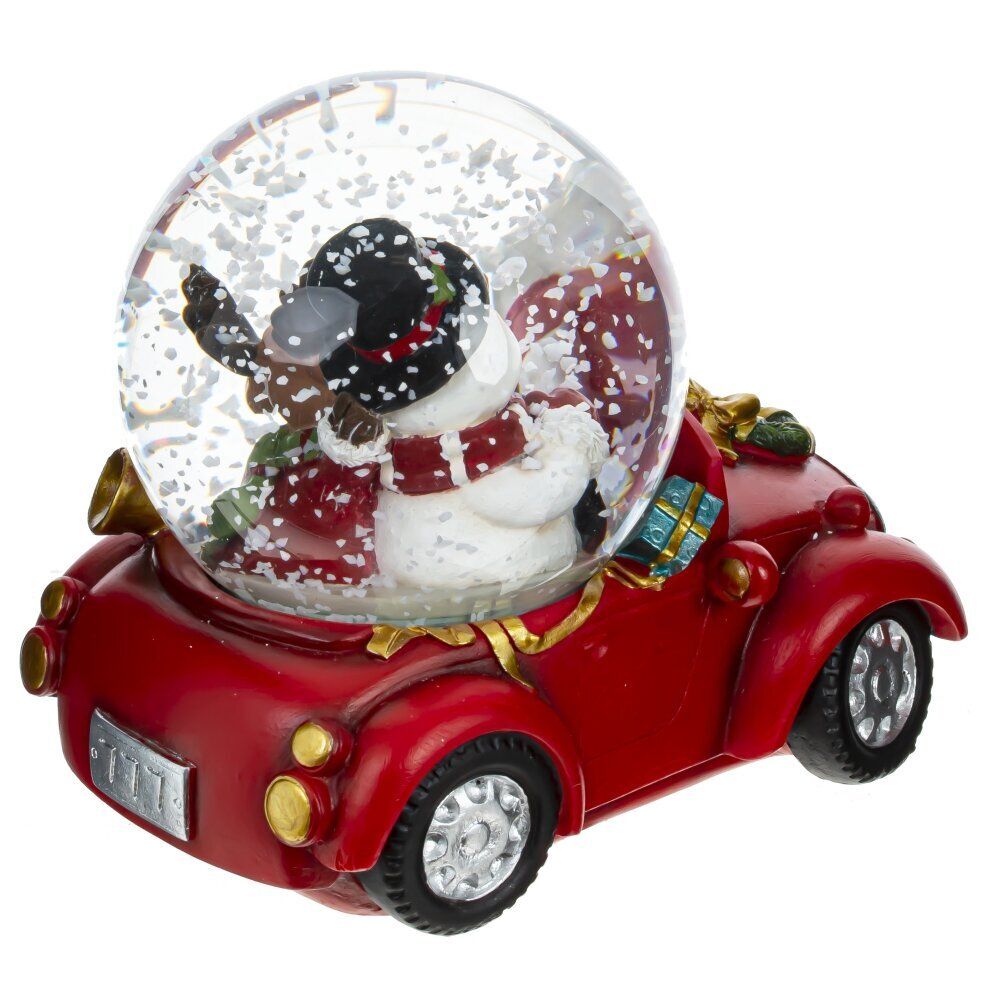 GAEM Фигурка декор в стекл шаре "Снеговик и Олень", D 7 см, L10,5 W7 H9 см