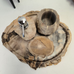 Набор из окаменелого дерева 4 предм Fossil Set NF-63071 поднос 33см*39см