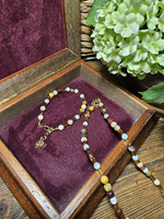 Комплект украшений авторский из натуральных камней. Колье и браслет Повседневный. Бижутерия на шею, на руку для женщин, девушек. Летнее женское украшение