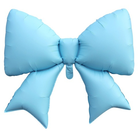 К ФИГУРА Бант голубой сатин