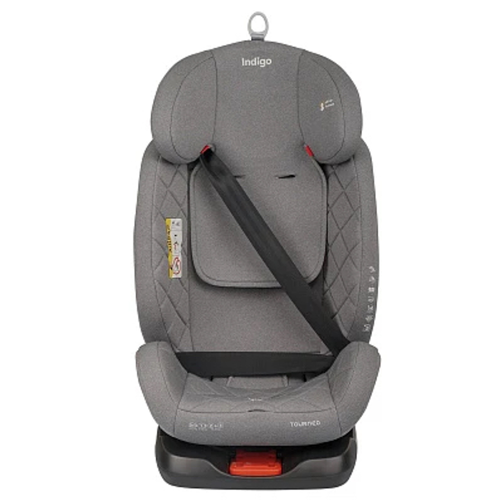 Автокресло детское Indigo Tourneo S ISOFIX группа 0/1/2/3 (0-36) серый