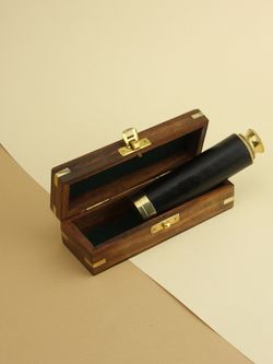 Nautical Подзорная труба в деревянном футляре