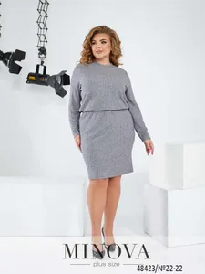 Платье 22-22-серый Minova
