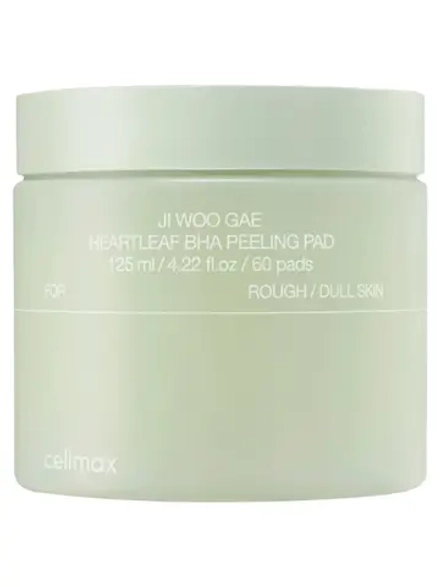 Celimax Отшелушивающие тонер-пэды с салициловой кислотой Ji Woo Gae Heartleaf BHA Peelind Pad 60 шт